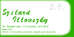 szilard illovszky business card